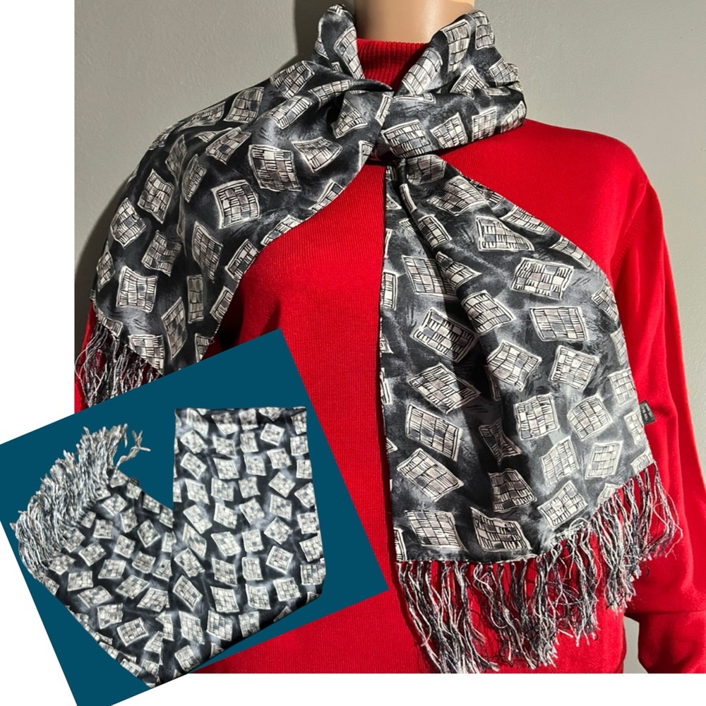 ITALY DESIGN UNISEX 100% SILK SCARF HANDMADE